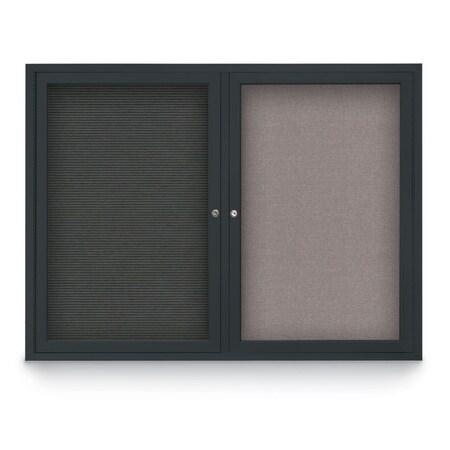 United Visual Products Corkboard, Surf/Black, 72" X36" UV406-BLACK-SURF